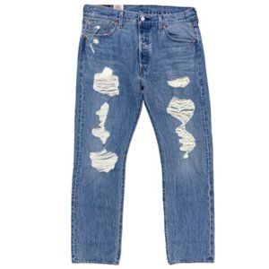 Levi's 501 'Shuttle Medium Wash' Torn Distressed 34x30